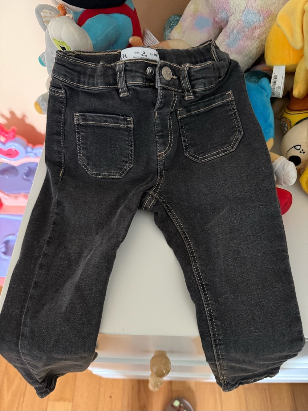 Zara Kids Black Washed Denim Jeans